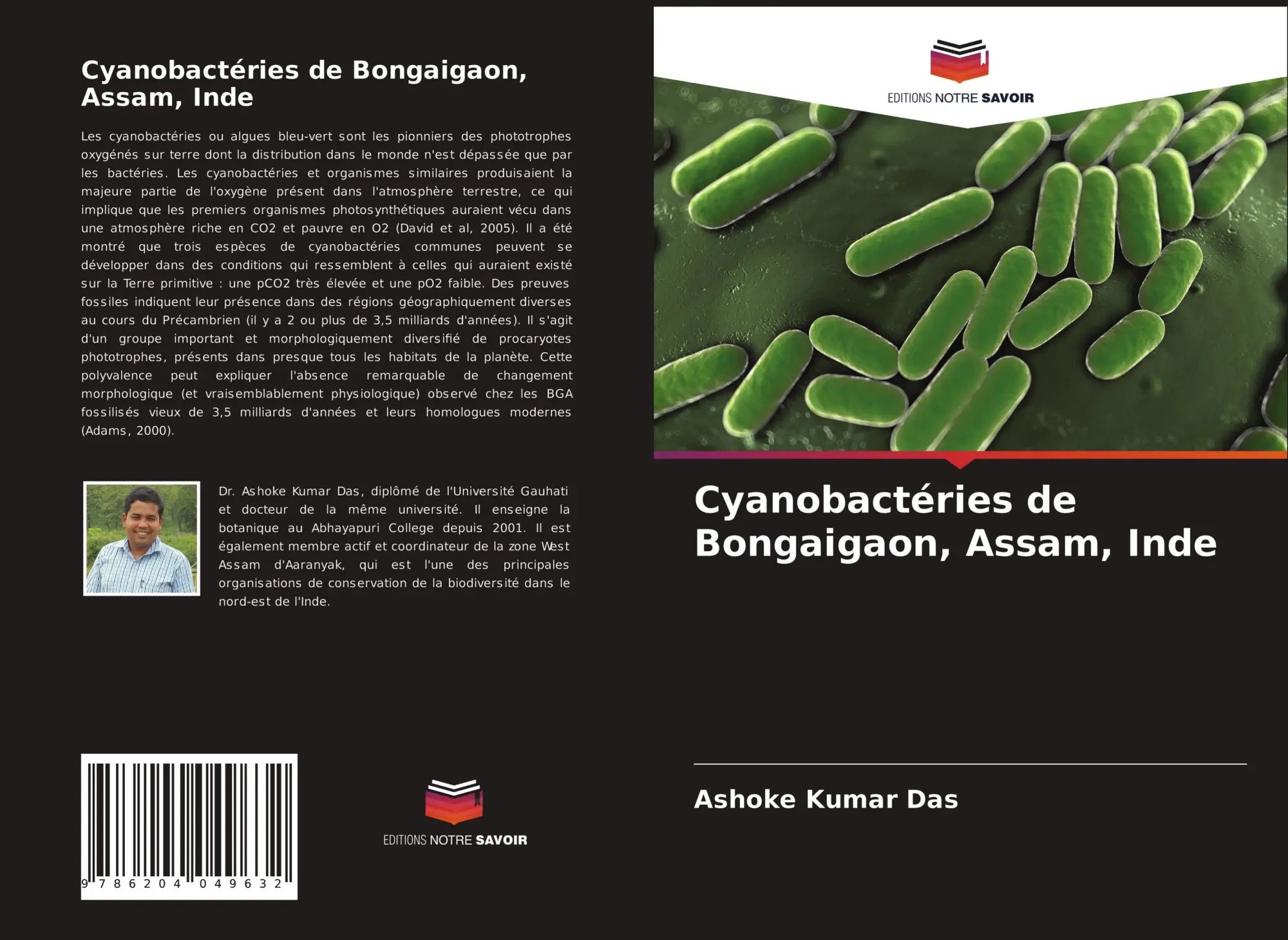 Cyanobactéries de Bongaigaon, Assam, Inde : Ashoke Kumar Das : Taschenbuch : Französisch : 2021 : Editions Notre Savoir : EAN 9786204049632 - Das, Ashoke Kumar