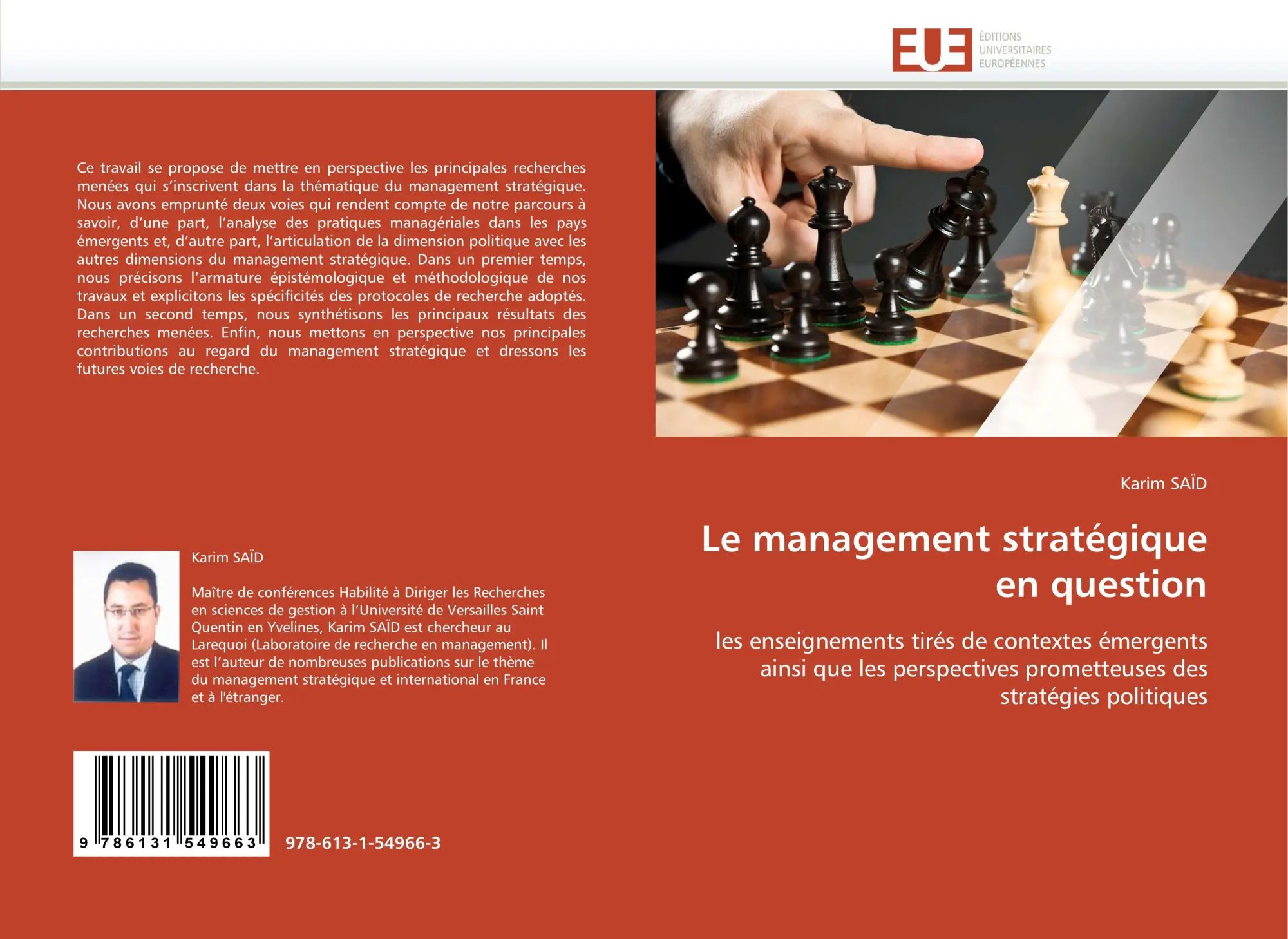 Le management stratégique en question : les enseignements tirés de contextes émergents ainsi que les perspectives prometteuses des stratégies politiques : Karim Saïd : Taschenbuch : Paperback : 92 S. - Saïd, Karim